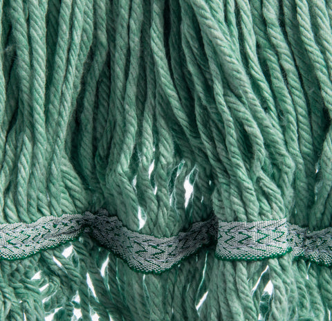 Flo-Pac® MOP HEAD MEDIUM LOOPED-END W/ GREEN BAND