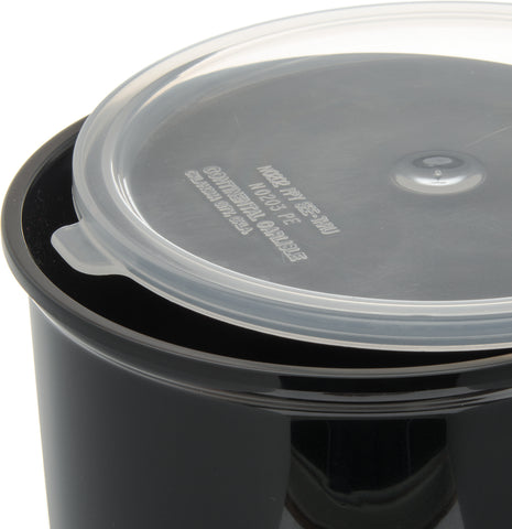 Carlisle CROCK CLASSIC™ W/ LID BLACK 2.7 QT