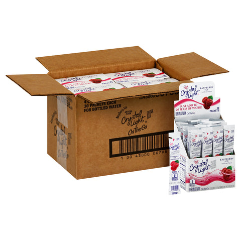 Crystal Light Raspberry On The Go Drink 120 Case .94 Pound