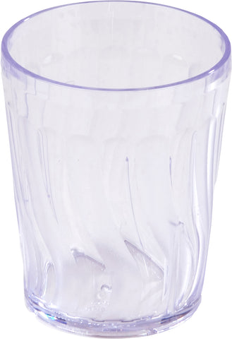Tumbler San Plastic Clear Swirl 6 Oz