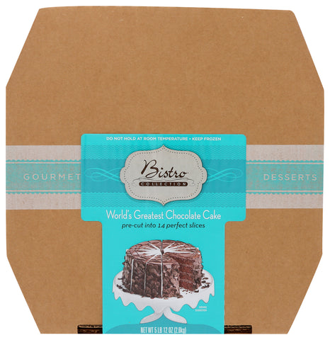 Bistro Collection Pre Cut Chocolate Cake, 94 Ounce -- 2 per case.