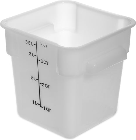 StorPlus™ CONTAINER FOOD STORAGE SQUARE POLYETHYLENE WHITE 4 QT