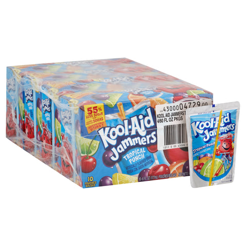 Kool-Aid Jammers Tropical Punch Flavored Drink, 6 fluid ounce -- 40 per case
