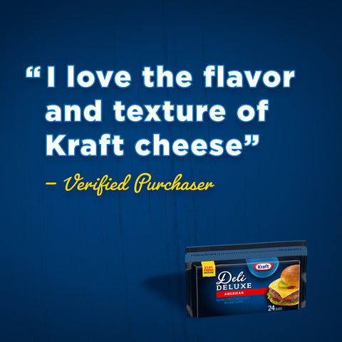 Kraft Deli Deluxe American Sliced Cheese, 16 Ounce -- 12 per case.