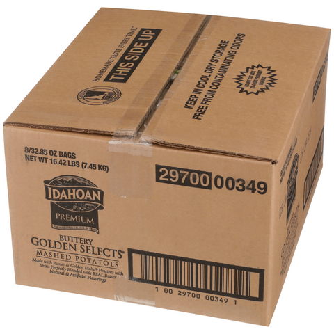 Idahoan Buttery Golden Selects Mashed Potatoes, 32.5 Ounce -- 8 per case.