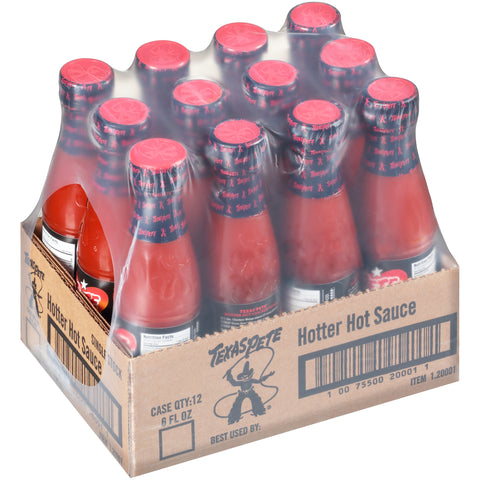 Texas Pete Hotter Hot Sauce, 6 Ounce -- 12 per case