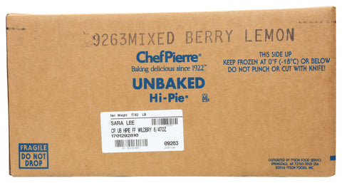 Chef Pierre Wild Berry Blast with Lemon Crust Unbaked 10 Inch Pie, 47 Ounce -- 6 per case