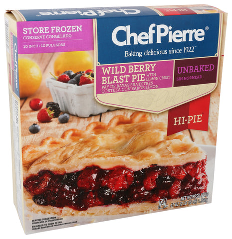 Chef Pierre Wild Berry Blast with Lemon Crust Unbaked 10 Inch Pie, 47 Ounce -- 6 per case