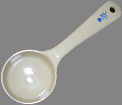 Carlisle MEASURE MISER® SOLID SHORT HANDLE BEIGE 3 OZ