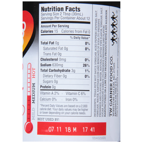 Texas Pete Buffalo Chicken Wing Sauce, 12 Fluid Ounce -- 12 per case.