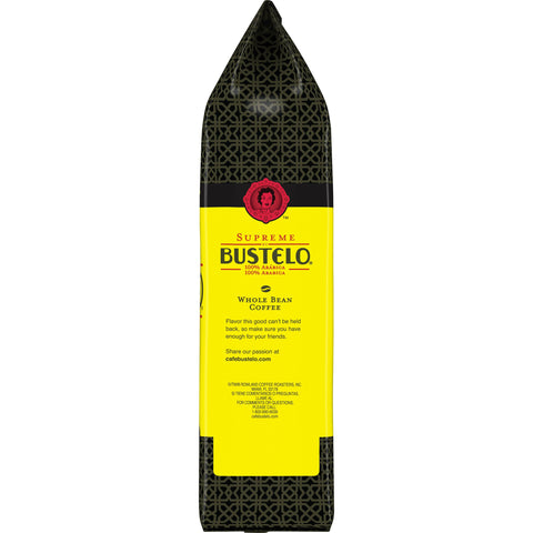 Bustelo Whole Bean Supreme Coffee, 16 Ounce -- 8 per case.