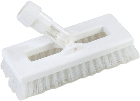 Carlisle BRUSH FLOOR SWIVEL SCRUB® W/ POLYESTER BRISTLES WHITE 8