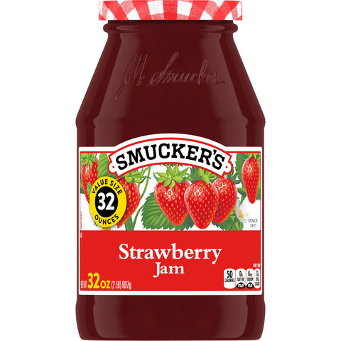 Smuckers Strawberry Jam, 32 Ounce -- 12 per case.