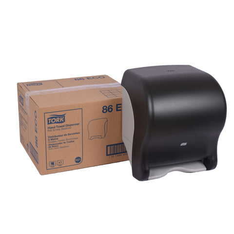 Tork Plastic Translucent Smoke Electronic Hand Towel Dispenser, 11.78 x 9.12 x 14.39 inch