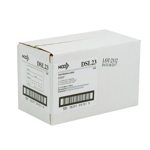 National Checking Company Dateit Dissolvable Label - Use By, 2 x 3 inch -- 250 per case.