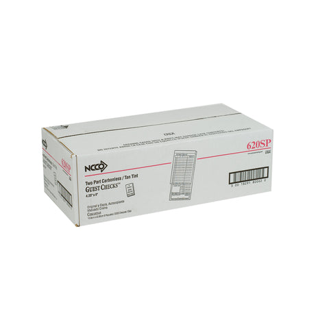 National Checking No Carbon 2 Part 16 Line Tan Guestcheck -- 2000 per case.