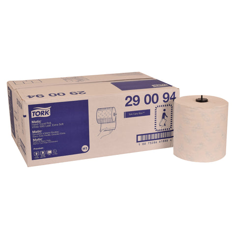 Tork White Premium Extra Soft Matic Hand Towel Roll, 7.7 inch x 300 Feet -- 6 per case