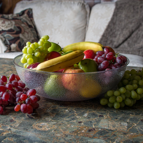 Carlisle BOWL ROUND PEBBLED POLYCARBONATE CLEAR 11 QT