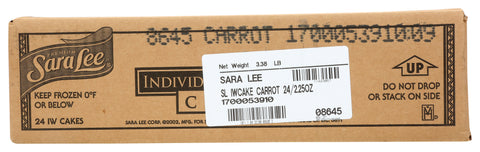 Sara Lee Iced Carrot Cake, 2.25 Ounce -- 24 per case.