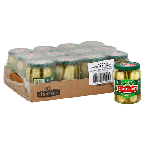 Kraft Claussen Dill Sandwich Sliced Pickle, 20 Ounce -- 12 per case.