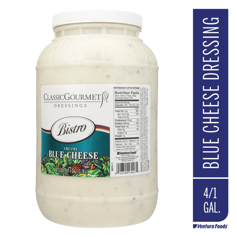 Ventura Foods Classic Gourmet Bistro Creamy Blue Cheese Salad Dressing, 4 Gallon.