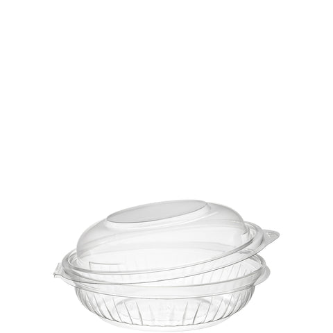 PresentaBowls® BOWL W/ HINGED DOME LID ORIENTED POLYSTYRENE CLEAR 8 OZ