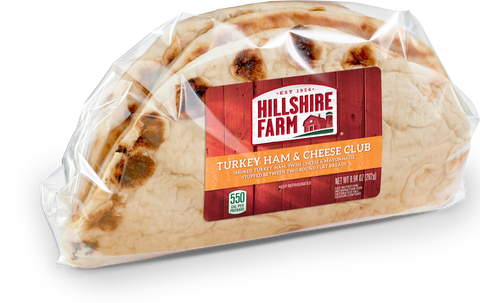 Hillshire Farm Turkey Ham and Cheese Club Flatbread Sandwich, 9.8 Ounce -- 10 per case
