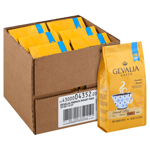 Gevalia French Roast Roast and Ground Coffee, 12 Ounce -- 6 per case.