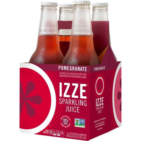 Izze JUICE POMEGRANATE SPARKLING GLASS BOTTLE