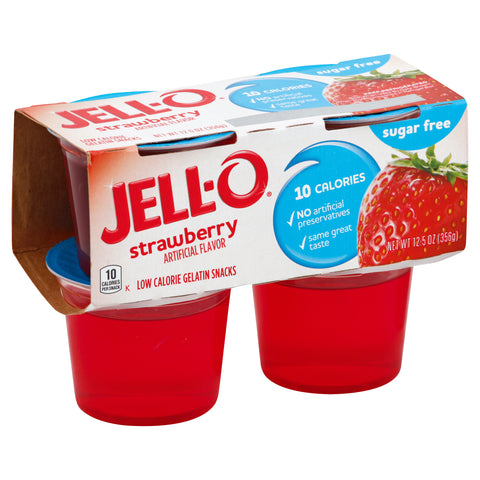 Jell-O GELATIN STRAWBERRY SUGAR FREE SNACKPAK