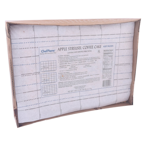 Chef Pierre Apple Streusel Coffee Cake, 12 x 16 inch -- 3 per case.