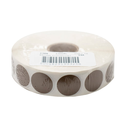 National Checking LABEL PERMANENT ROUND BROWN .75
