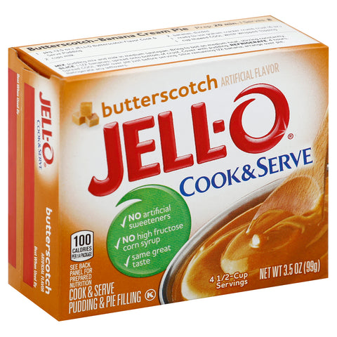 Jello Pudding & Pie Filling Butterscotch Pudding, 3.5 Ounce -- 24 Case