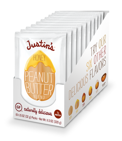 Justins PEANUT BUTTER HONEY BLEND GLUTEN FREE SINGLE SERVE SQUEEZE PACK
