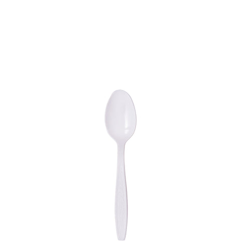 Solo® SPOON TEA PLASTIC HEAVY WEIGHT WHITE