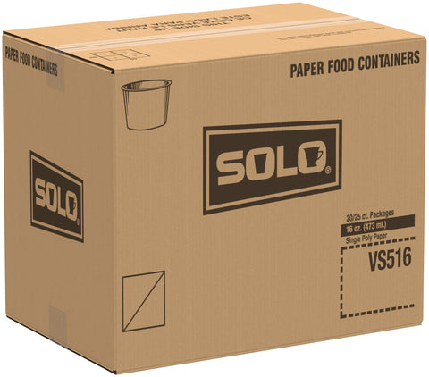 Solo Symphony® CONTAINER PAPER FOOD SINGLE SIDED POLY 16 OZ