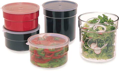 Carlisle CROCK SUPREME™ W/ LID BLACK 1.5 QT