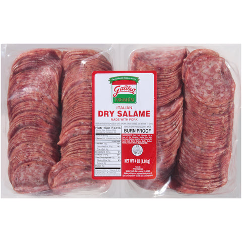 Salami Italian Sliced Dry No Burn 8/oz