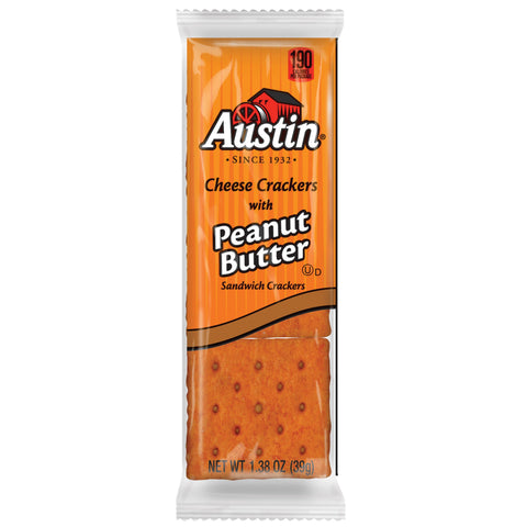 Austin Peanut Butter Cheese Sandwich Cracker, 1.38 Ounce -- 96 per case