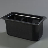 Coldmaster® PAN FOOD DIVIDED BLACK THIRD-SIZE 6