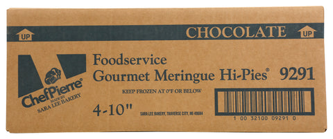 Sara Lee Chef Pierre Gourmet Chocolate Meringue Hi Pie, 10 inch -- 4 per case.