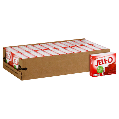 Jello Strawberry Gelatin, 6 Ounce -- 24 Case