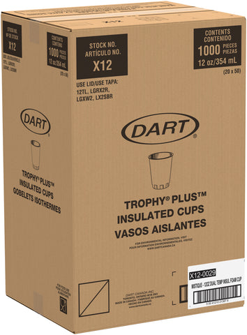 Solo Mistique® CUP FOAM TROPHY® PLUS™ DUAL TEMPERATURE INSULATED 12 OZ
