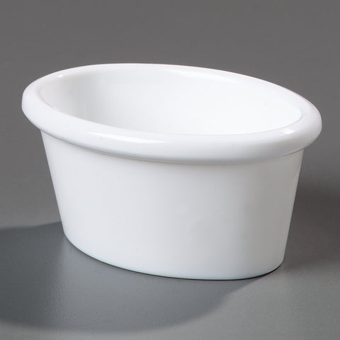 Carlisle RAMEKIN MELAMINE OVAL WHITE