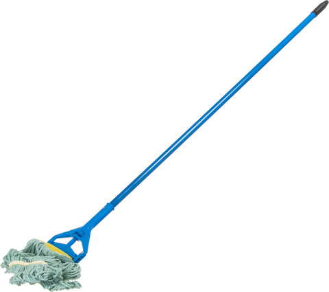 Flo-Pac® MOP HEAD SMALL LOOPED-END W/ YELLOW BAND GREEN