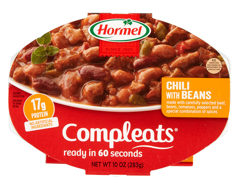 Hormel Compleats Chili with Beans, 10 Ounce -- 6 per case
