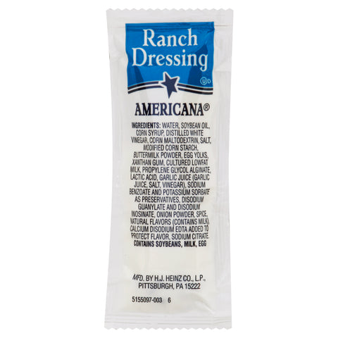 Americana® DRESSING RANCH BUTTERMILK SINGLE SERVE PACKET 7622810/78000846