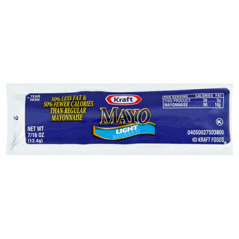 Mayonnaise Light Single Serve Pouch