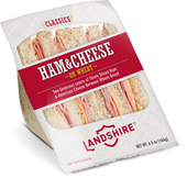 Landshire® SANDWICH WEDGE TRIPLE DECK HAM & CHEESE 6 OZ 10000010451