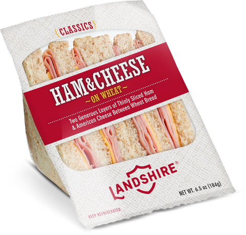 Landshire® SANDWICH WEDGE TRIPLE DECK HAM & CHEESE 6 OZ 10000010451
